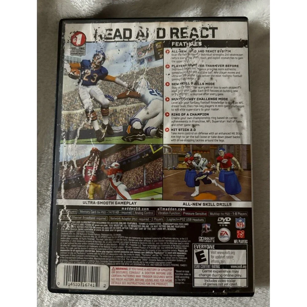 Madden NFL 08 - Sony PlayStation 2 Video Game